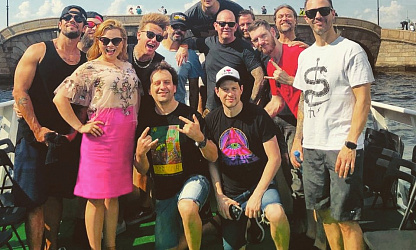 Группа "Papa Roach" в Петербурге на теплоходе "Сардиния", 2019 г.